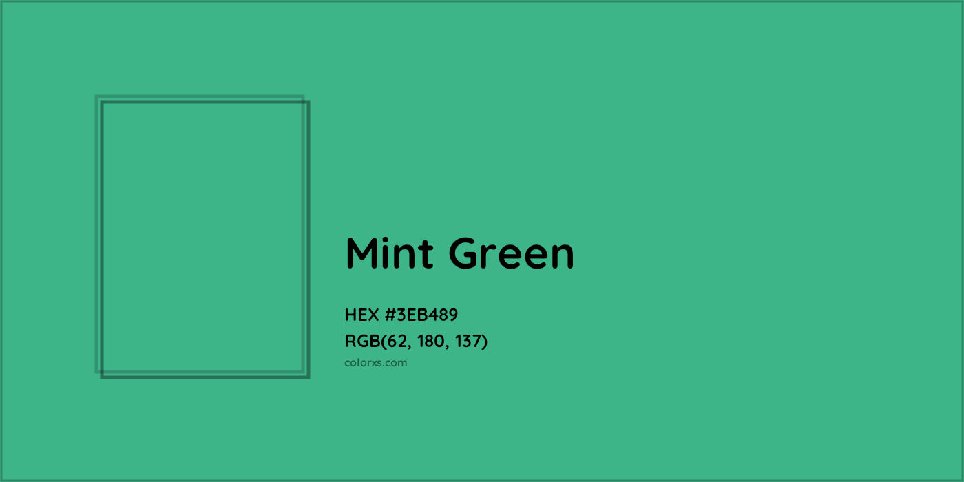 HEX #3EB489 Mint Color - Color Code