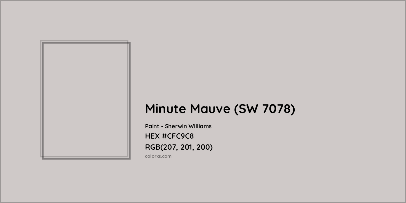 HEX #CFC9C8 Minute Mauve (SW 7078) Paint Sherwin Williams - Color Code