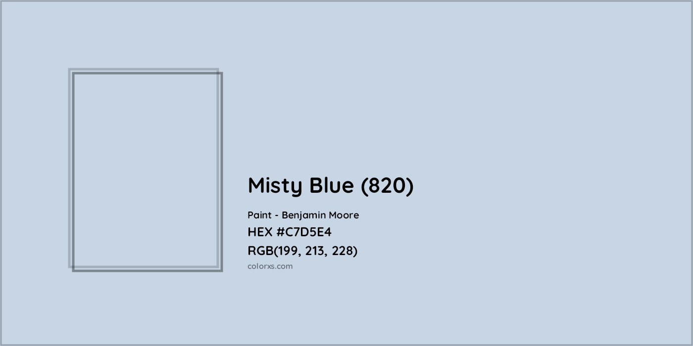 HEX #C7D5E4 Misty Blue (820) Paint Benjamin Moore - Color Code