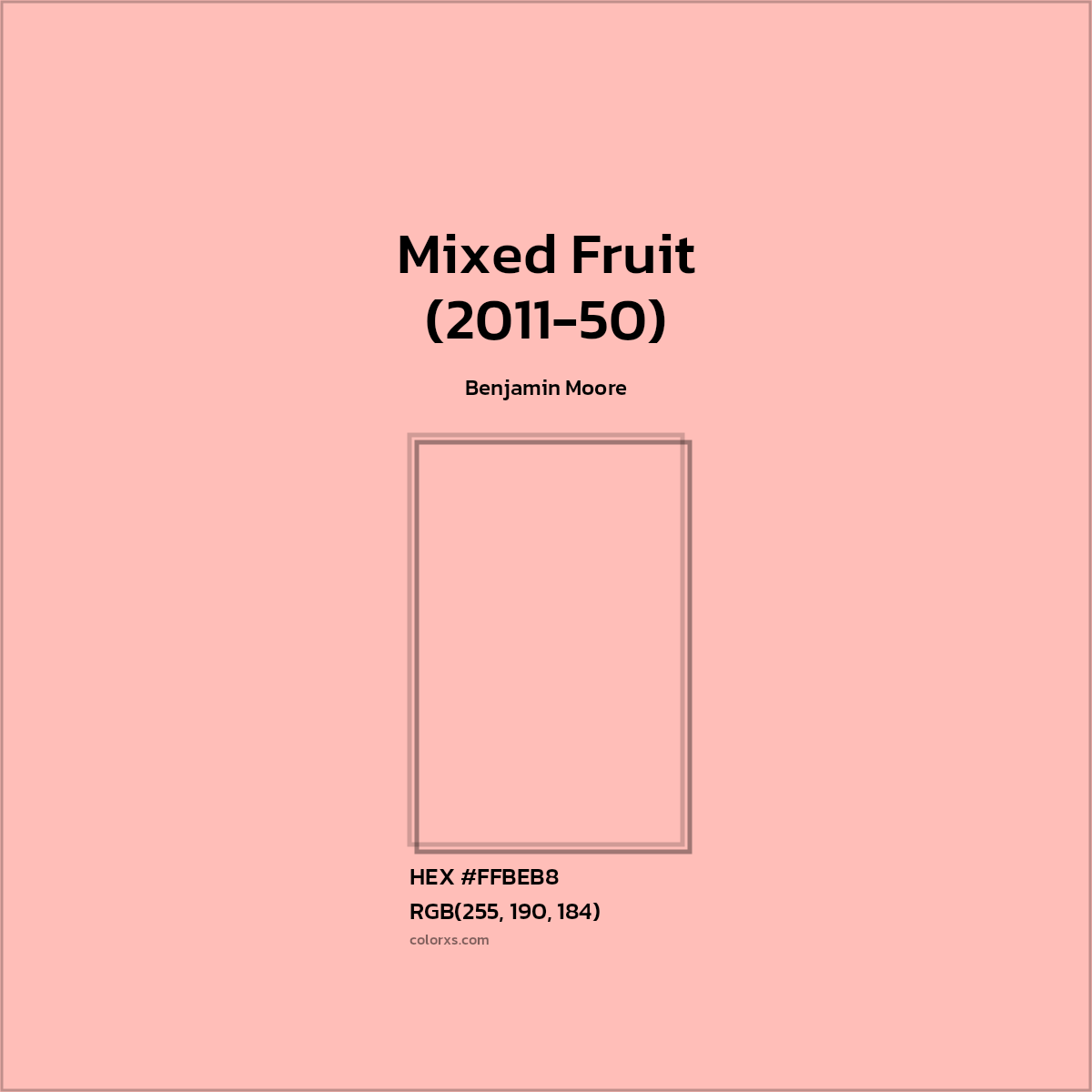 HEX #FFBEB8 Mixed Fruit (2011-50) Paint Benjamin Moore - Color Code