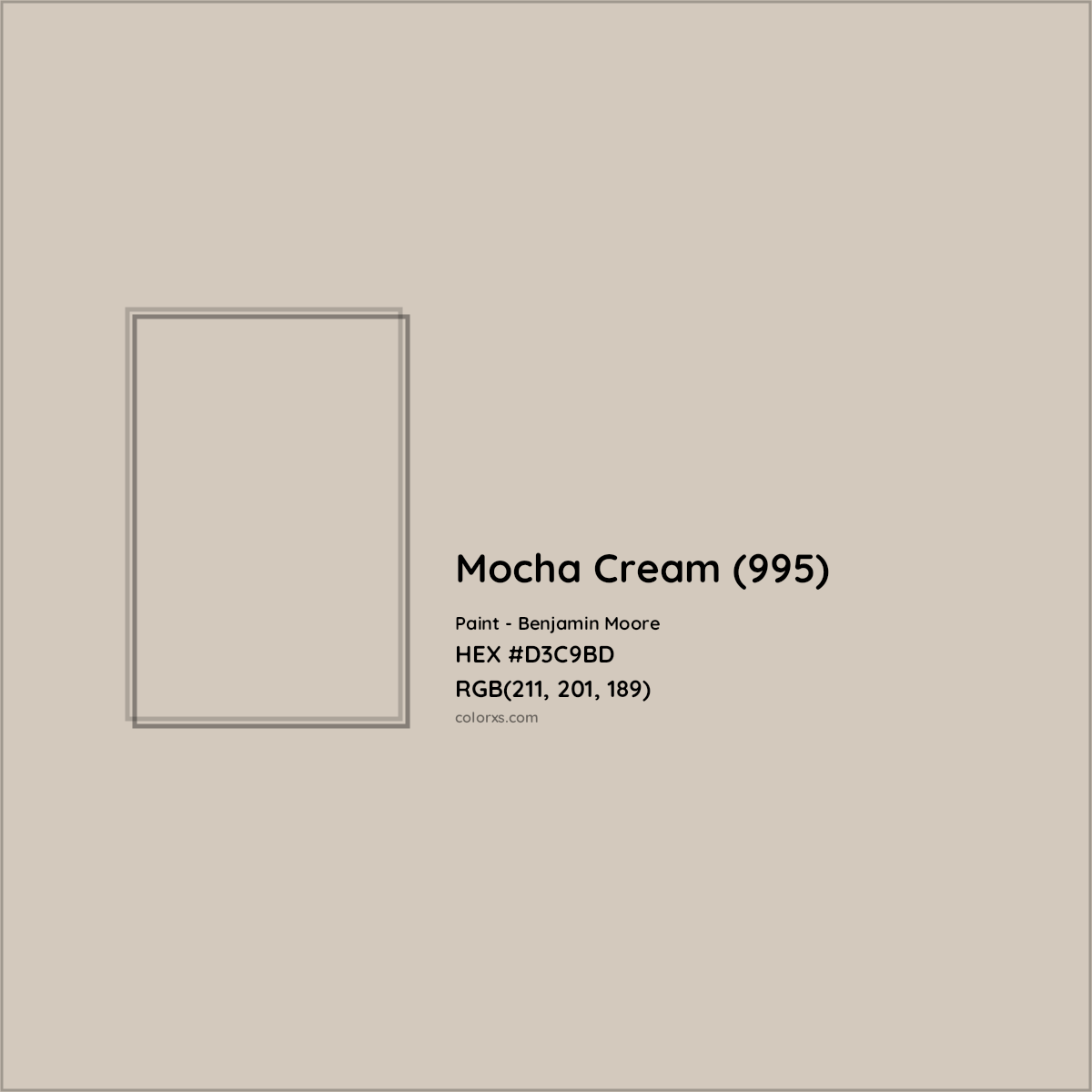 HEX #D3C9BD Mocha Cream (995) Paint Benjamin Moore - Color Code