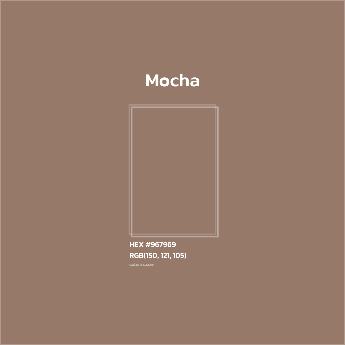 HEX #967969 Mocha Color - Color Code