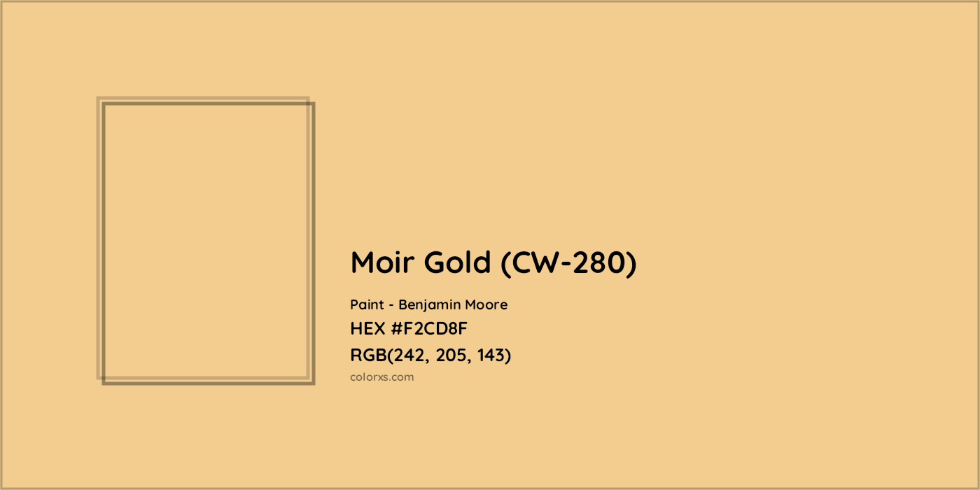 HEX #F2CD8F Moir Gold (CW-280) Paint Benjamin Moore - Color Code