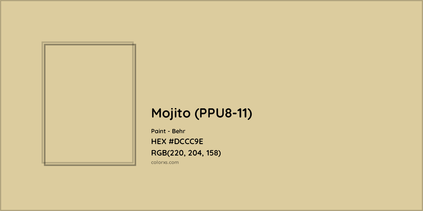 HEX #DCCC9E Mojito (PPU8-11) Paint Behr - Color Code