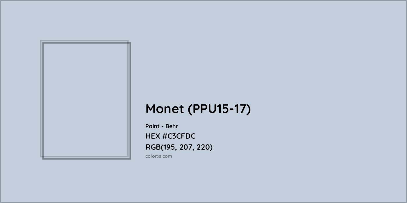 HEX #C3CFDC Monet (PPU15-17) Paint Behr - Color Code