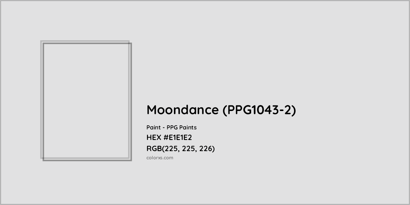 HEX #E1E1E2 Moondance (PPG1043-2) Paint PPG Paints - Color Code