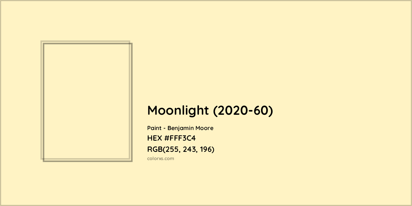 HEX #FFF3C4 Moonlight (2020-60) Paint Benjamin Moore - Color Code