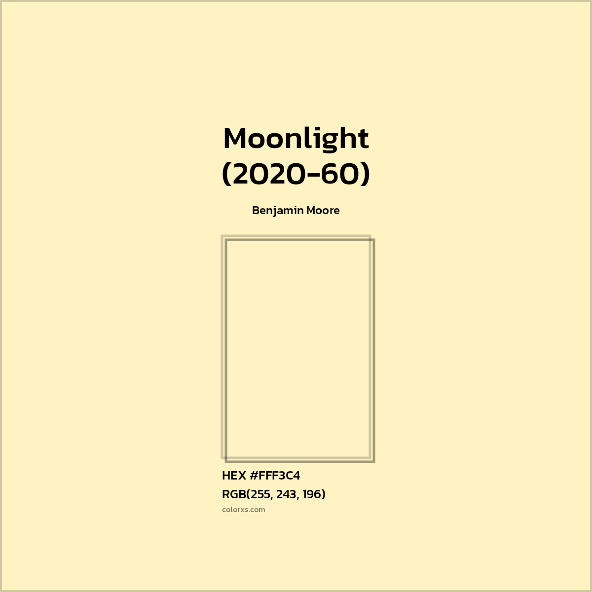 HEX #FFF3C4 Moonlight (2020-60) Paint Benjamin Moore - Color Code