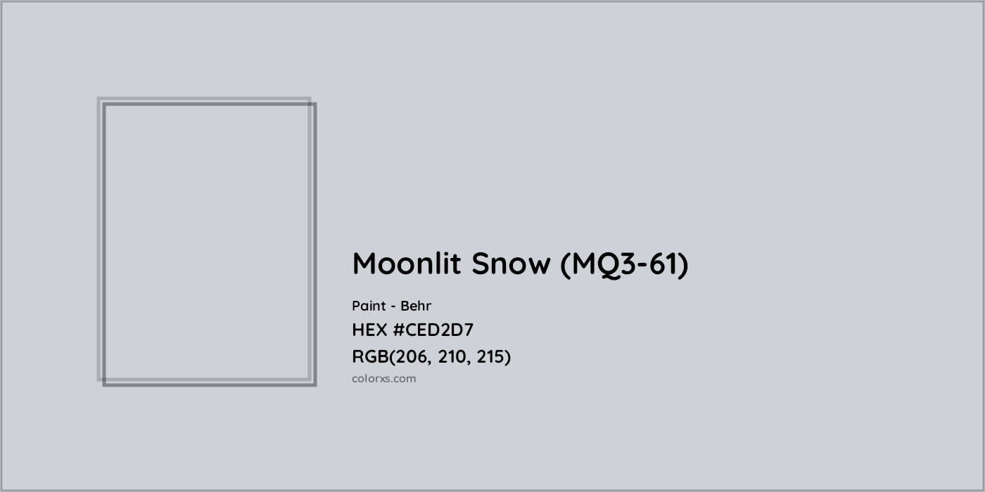 HEX #CED2D7 Moonlit Snow (MQ3-61) Paint Behr - Color Code