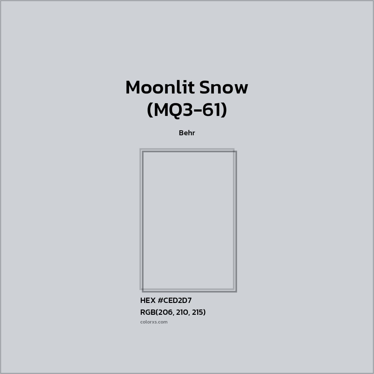 HEX #CED2D7 Moonlit Snow (MQ3-61) Paint Behr - Color Code