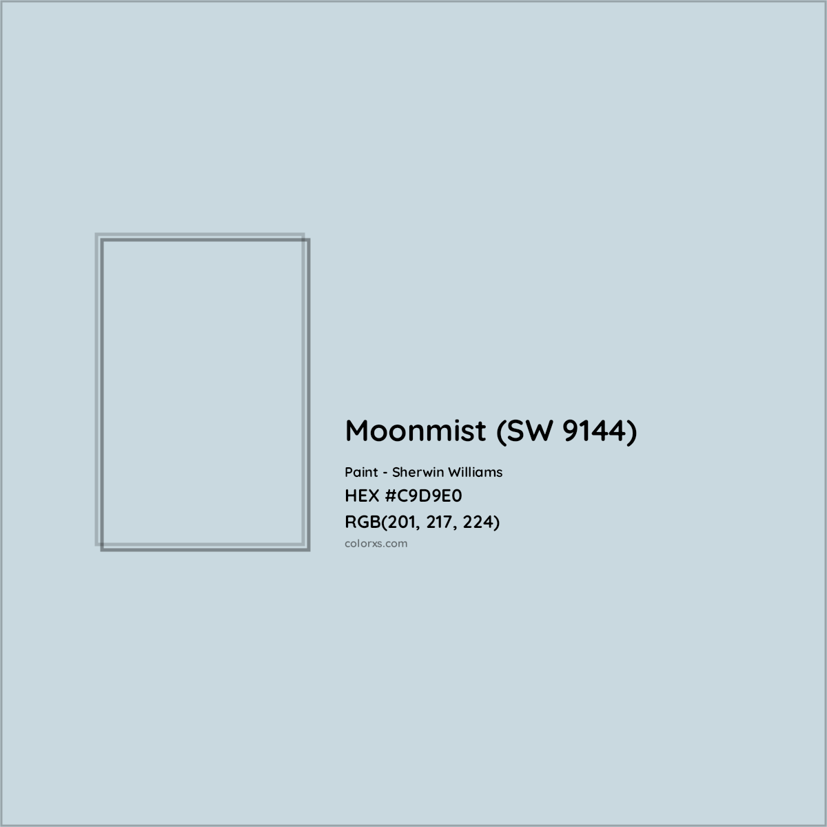 HEX #C9D9E0 Moonmist (SW 9144) Paint Sherwin Williams - Color Code