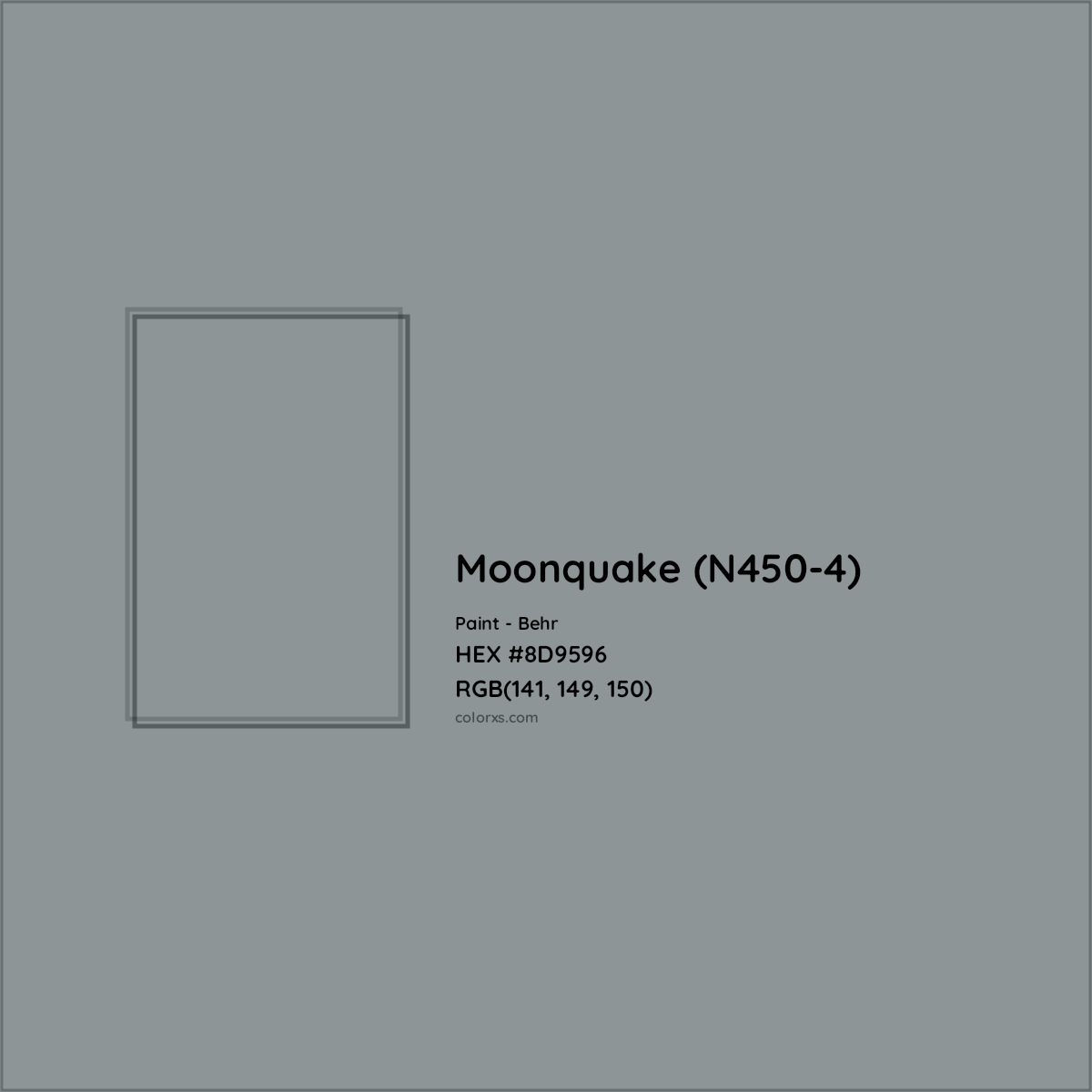 HEX #8D9596 Moonquake (N450-4) Paint Behr - Color Code