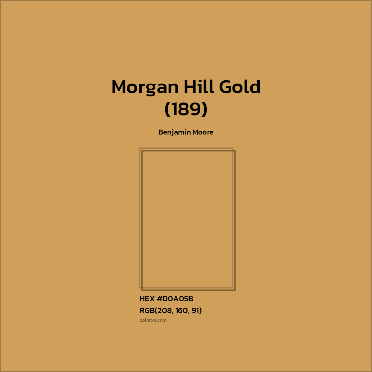 HEX #D0A05B Morgan Hill Gold (189) Paint Benjamin Moore - Color Code