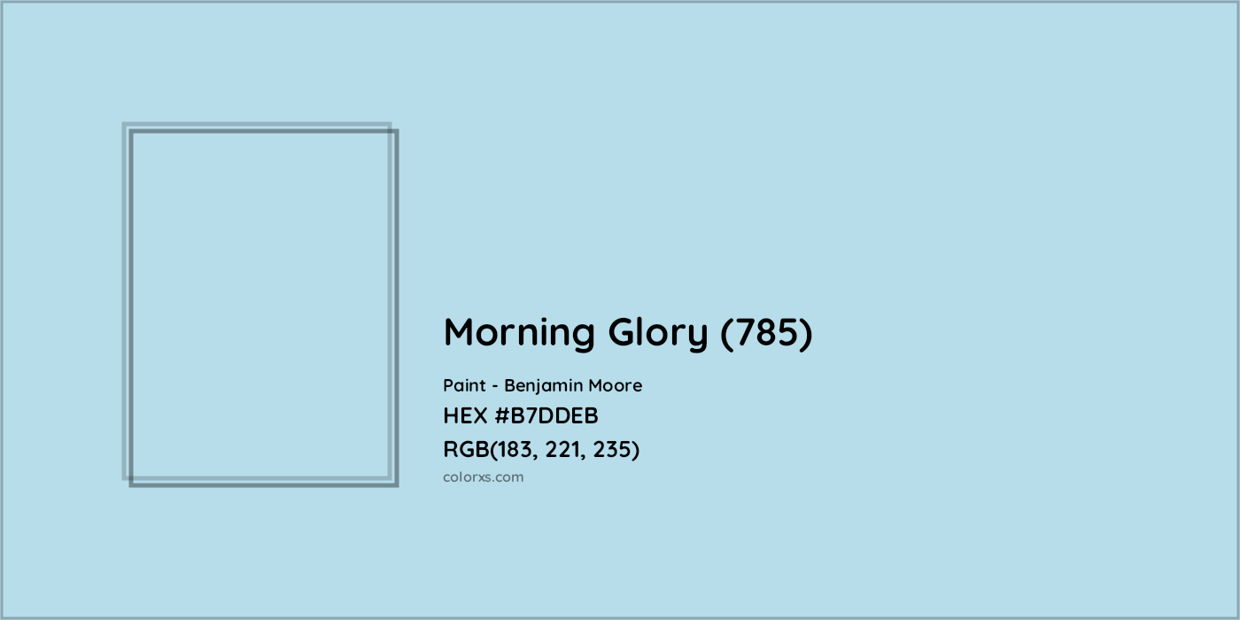 HEX #B7DDEB Morning Glory (785) Paint Benjamin Moore - Color Code