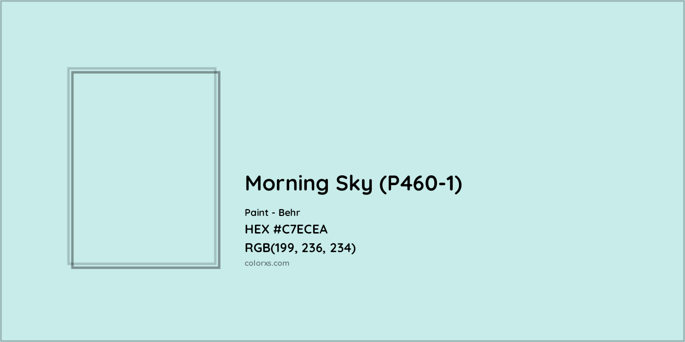 HEX #C7ECEA Morning Sky (P460-1) Paint Behr - Color Code