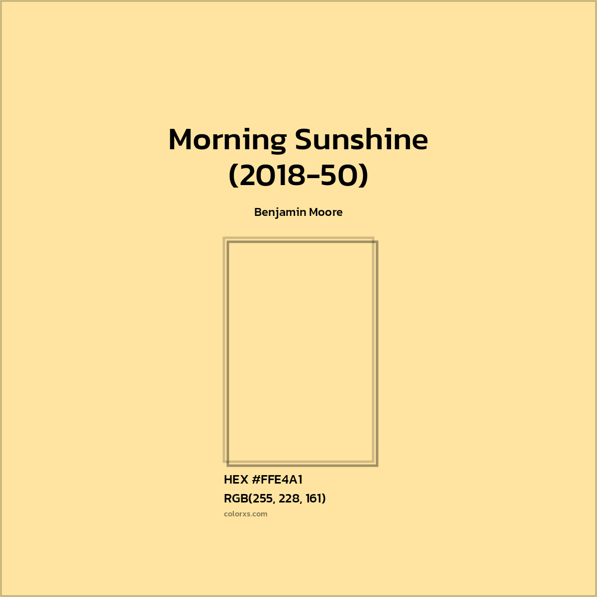 HEX #FFE4A1 Morning Sunshine (2018-50) Paint Benjamin Moore - Color Code