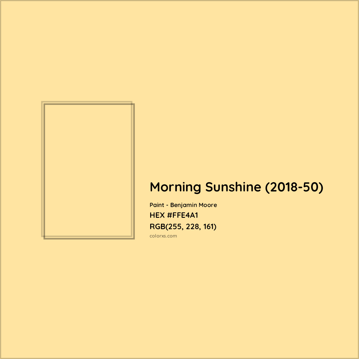 HEX #FFE4A1 Morning Sunshine (2018-50) Paint Benjamin Moore - Color Code