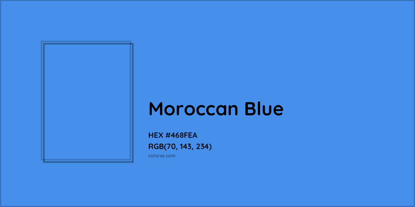HEX #468FEA Moroccan Blue Color - Color Code