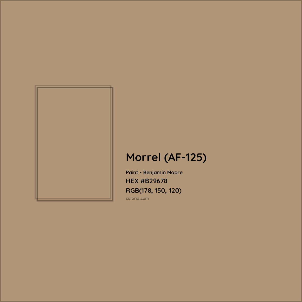 HEX #B29678 Morrel (AF-125) Paint Benjamin Moore - Color Code