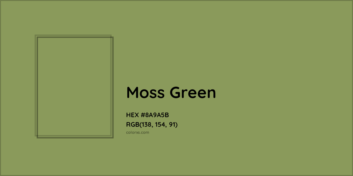 HEX #8A9A5B Moss Green Color - Color Code