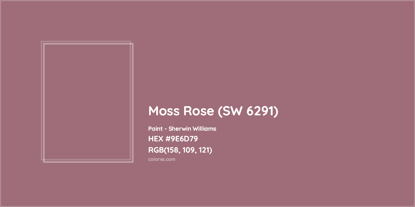 HEX #9E6D79 Moss Rose (SW 6291) Paint Sherwin Williams - Color Code