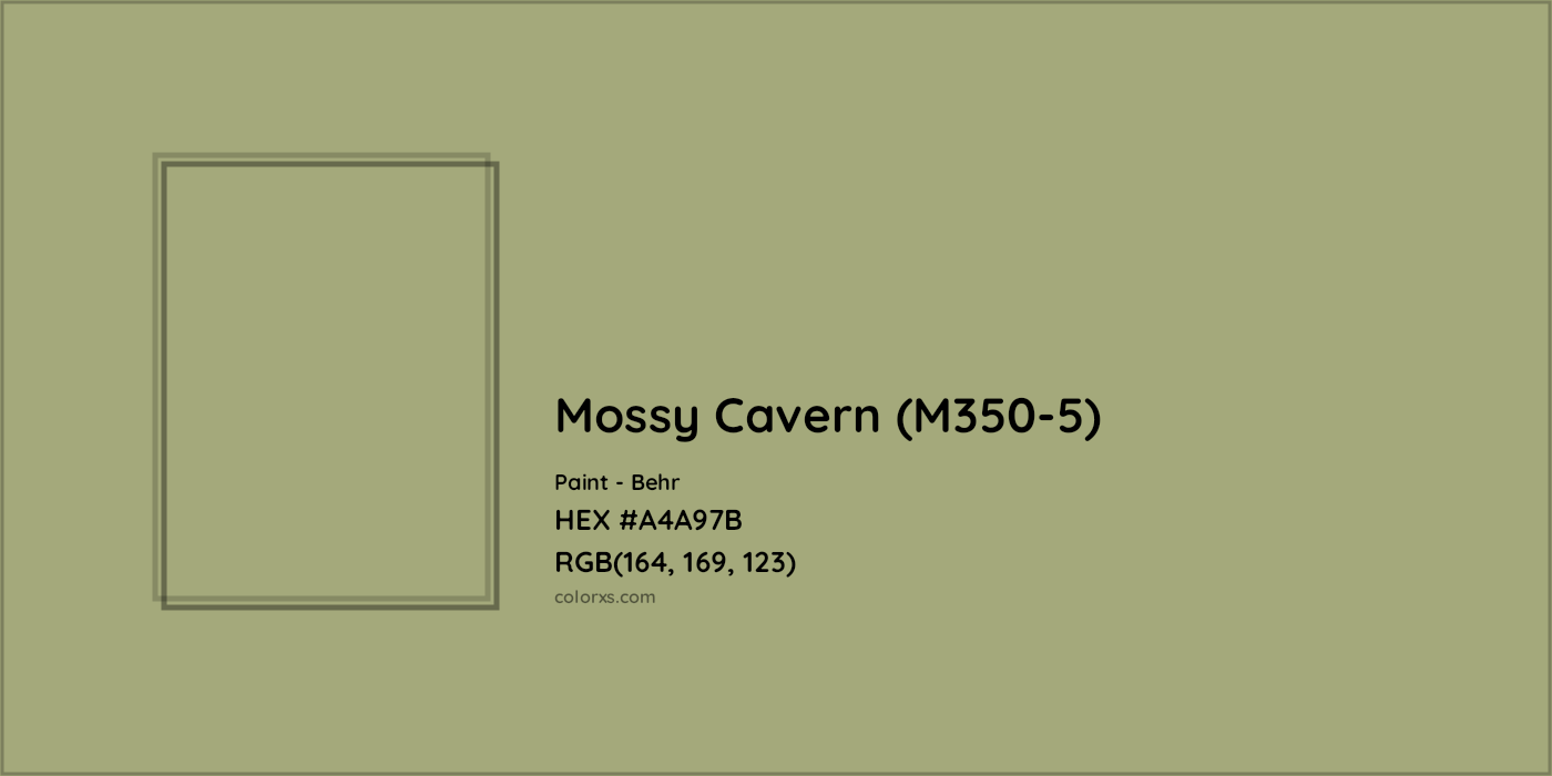 HEX #A4A97B Mossy Cavern (M350-5) Paint Behr - Color Code