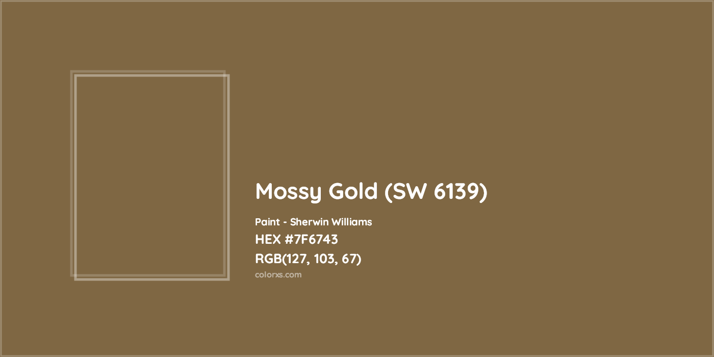 HEX #7F6743 Mossy Gold (SW 6139) Paint Sherwin Williams - Color Code