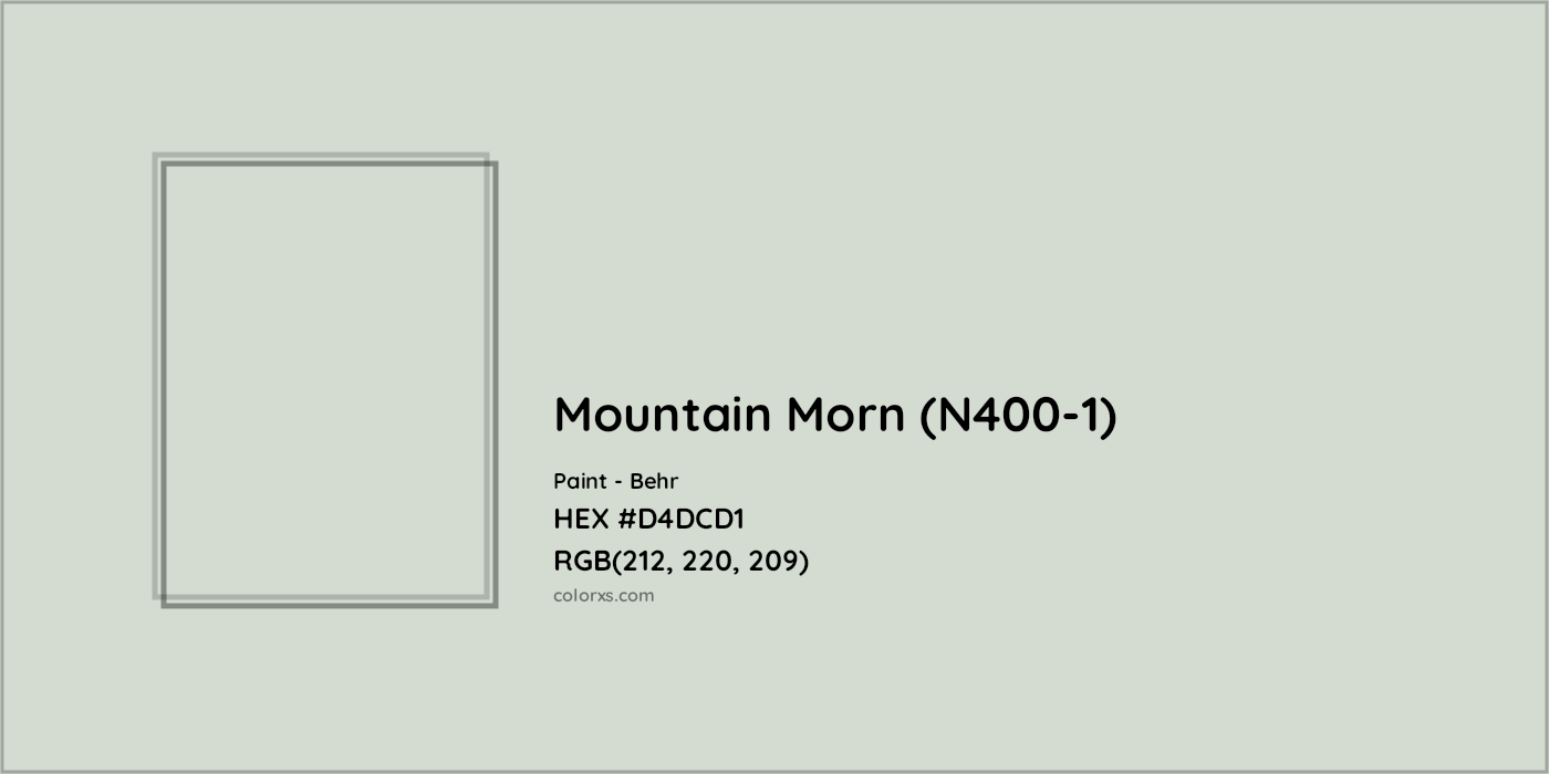 HEX #D4DCD1 Mountain Morn (N400-1) Paint Behr - Color Code