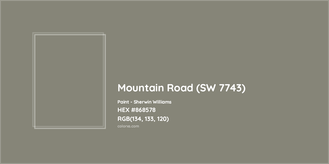 HEX #868578 Mountain Road (SW 7743) Paint Sherwin Williams - Color Code