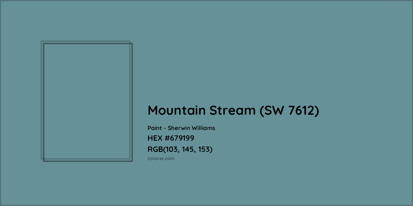 HEX #679199 Mountain Stream (SW 7612) Paint Sherwin Williams - Color Code