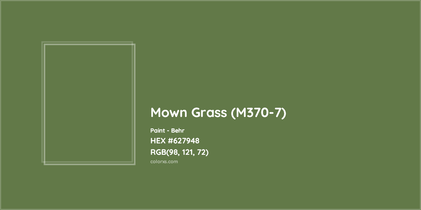 HEX #627948 Mown Grass (M370-7) Paint Behr - Color Code