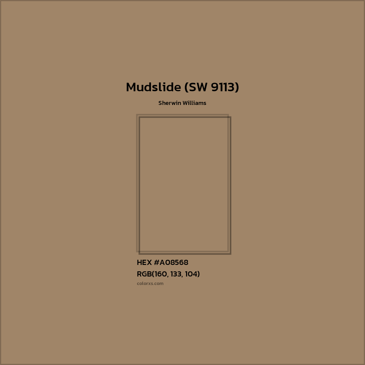 HEX #A08568 Mudslide (SW 9113) Paint Sherwin Williams - Color Code