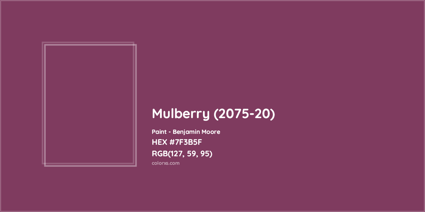 HEX #7F3B5F Mulberry (2075-20) Paint Benjamin Moore - Color Code
