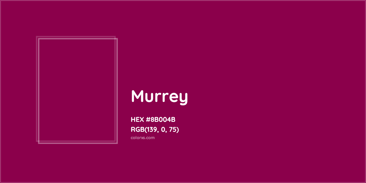 HEX #8B004B Murrey Color - Color Code