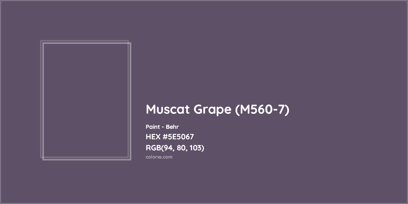 HEX #5E5067 Muscat Grape (M560-7) Paint Behr - Color Code