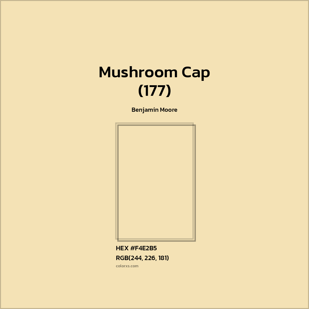 Benjamin Moore Mushroom Cap (177) Paint color codes, similar paints and