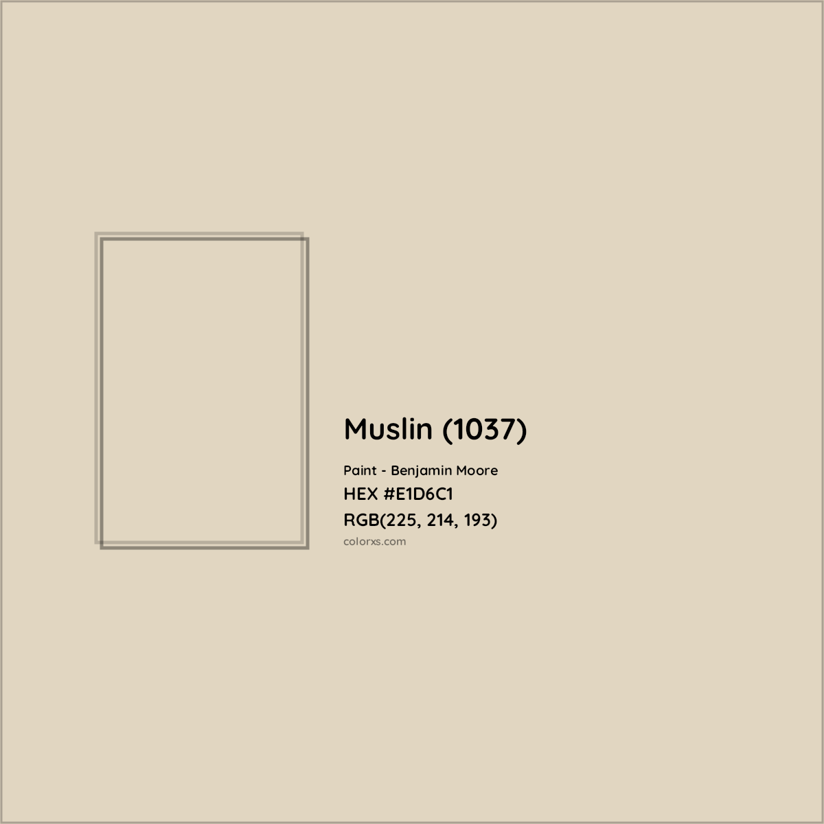 HEX #E1D6C1 Muslin (1037) Paint Benjamin Moore - Color Code