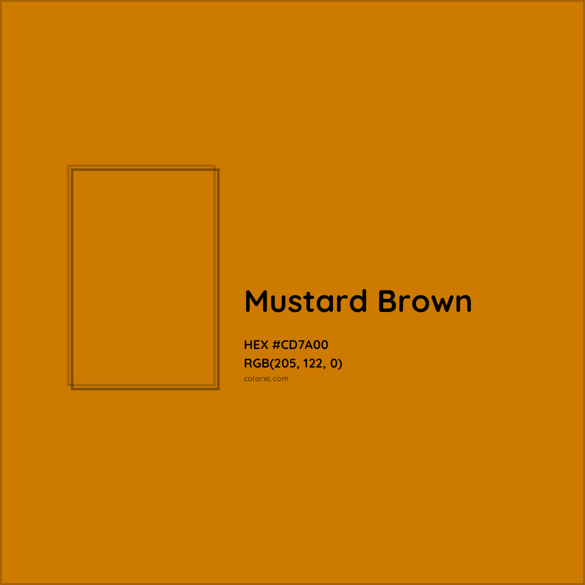 HEX #CD7A00 Mustard Brown Color - Color Code