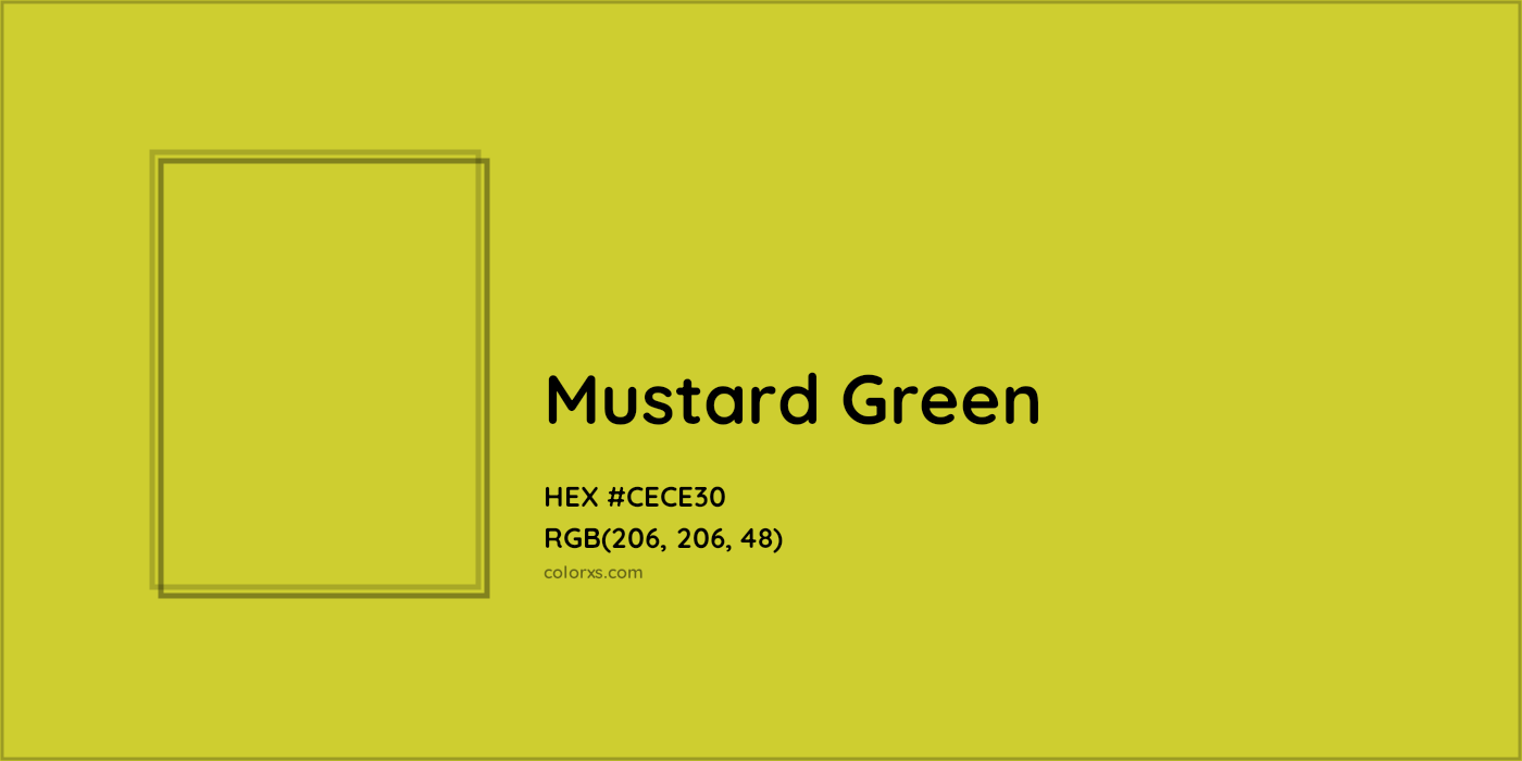HEX #CECE30 Mustard Green Color - Color Code