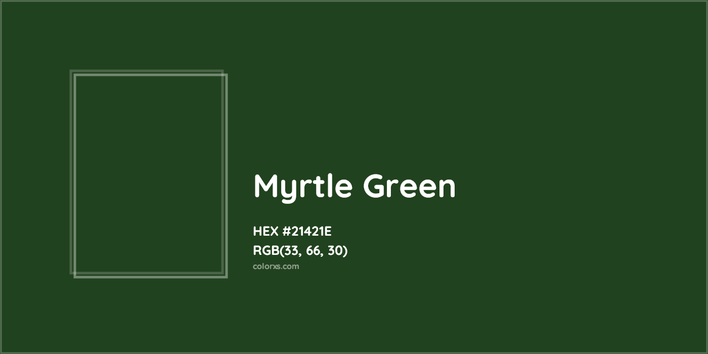 HEX #21421E Myrtle Green Color - Color Code