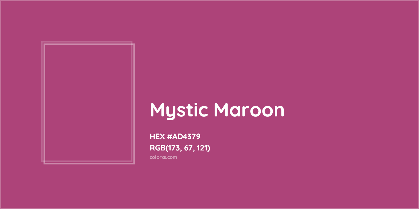 HEX #AD4379 Mystic Maroon Color Crayola Crayons - Color Code