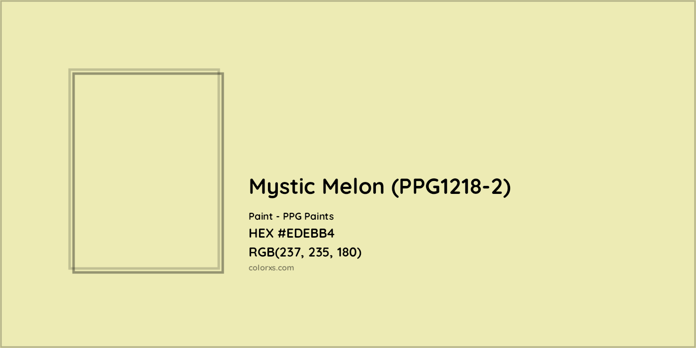 HEX #EDEBB4 Mystic Melon (PPG1218-2) Paint PPG Paints - Color Code