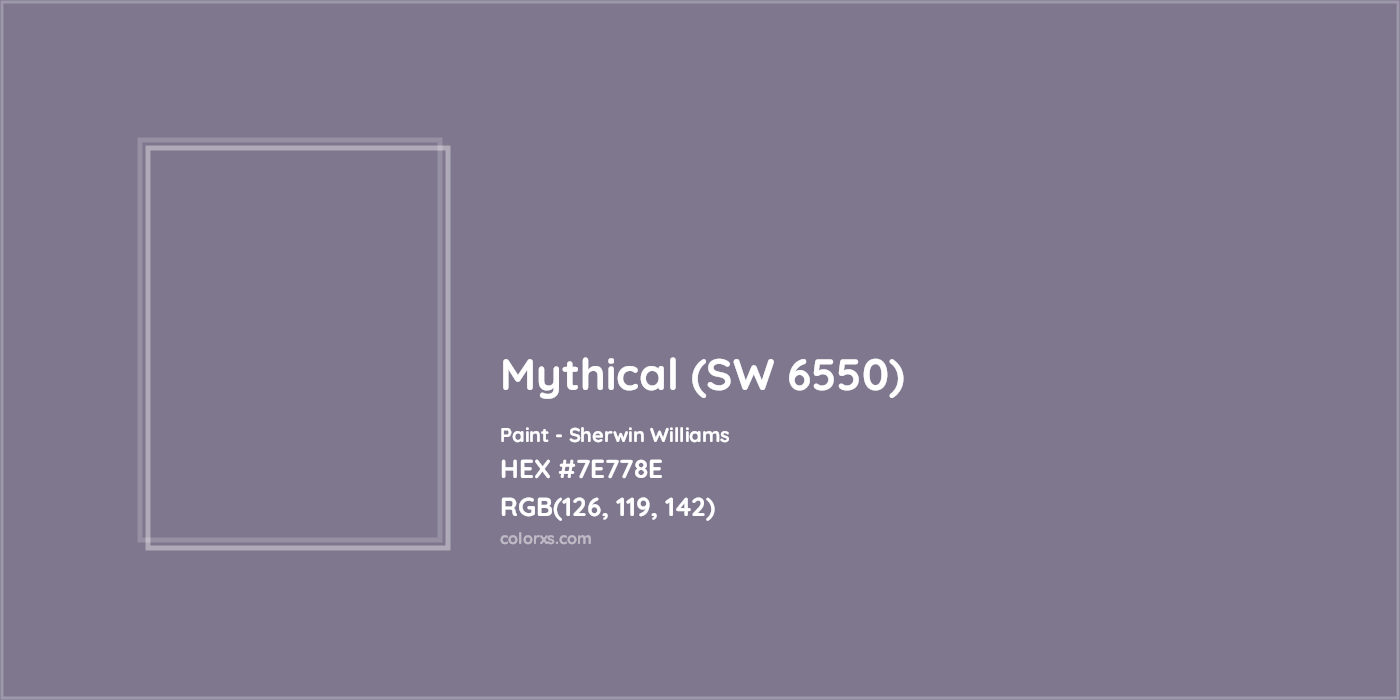 HEX #7E778E Mythical (SW 6550) Paint Sherwin Williams - Color Code