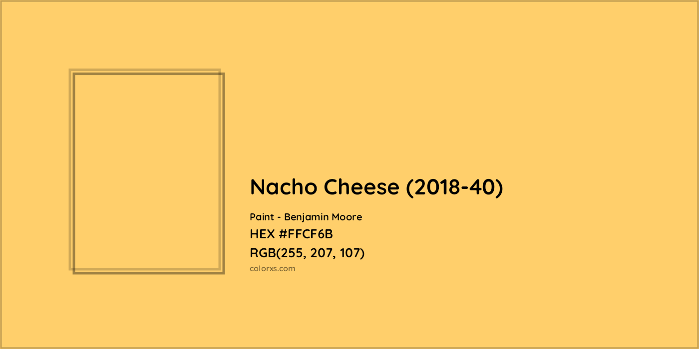 HEX #FFCF6B Nacho Cheese (2018-40) Paint Benjamin Moore - Color Code