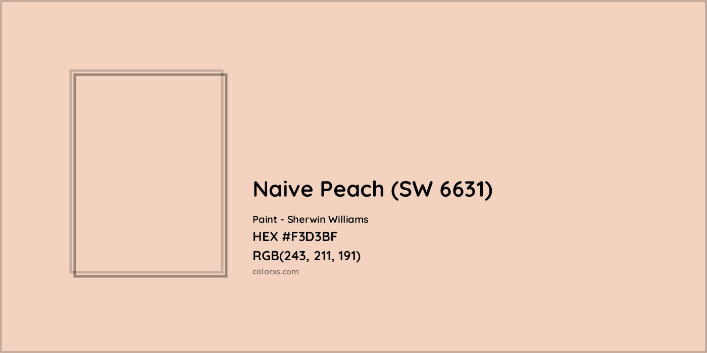 HEX #F3D3BF Naive Peach (SW 6631) Paint Sherwin Williams - Color Code