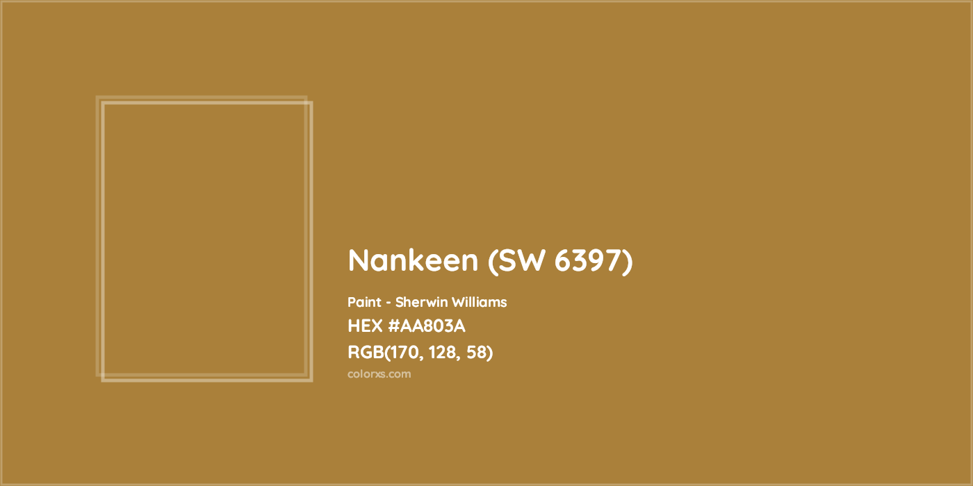 HEX #AA803A Nankeen (SW 6397) Paint Sherwin Williams - Color Code