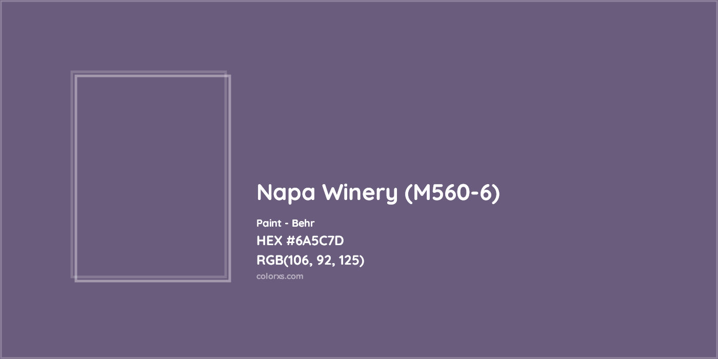 HEX #6A5C7D Napa Winery (M560-6) Paint Behr - Color Code