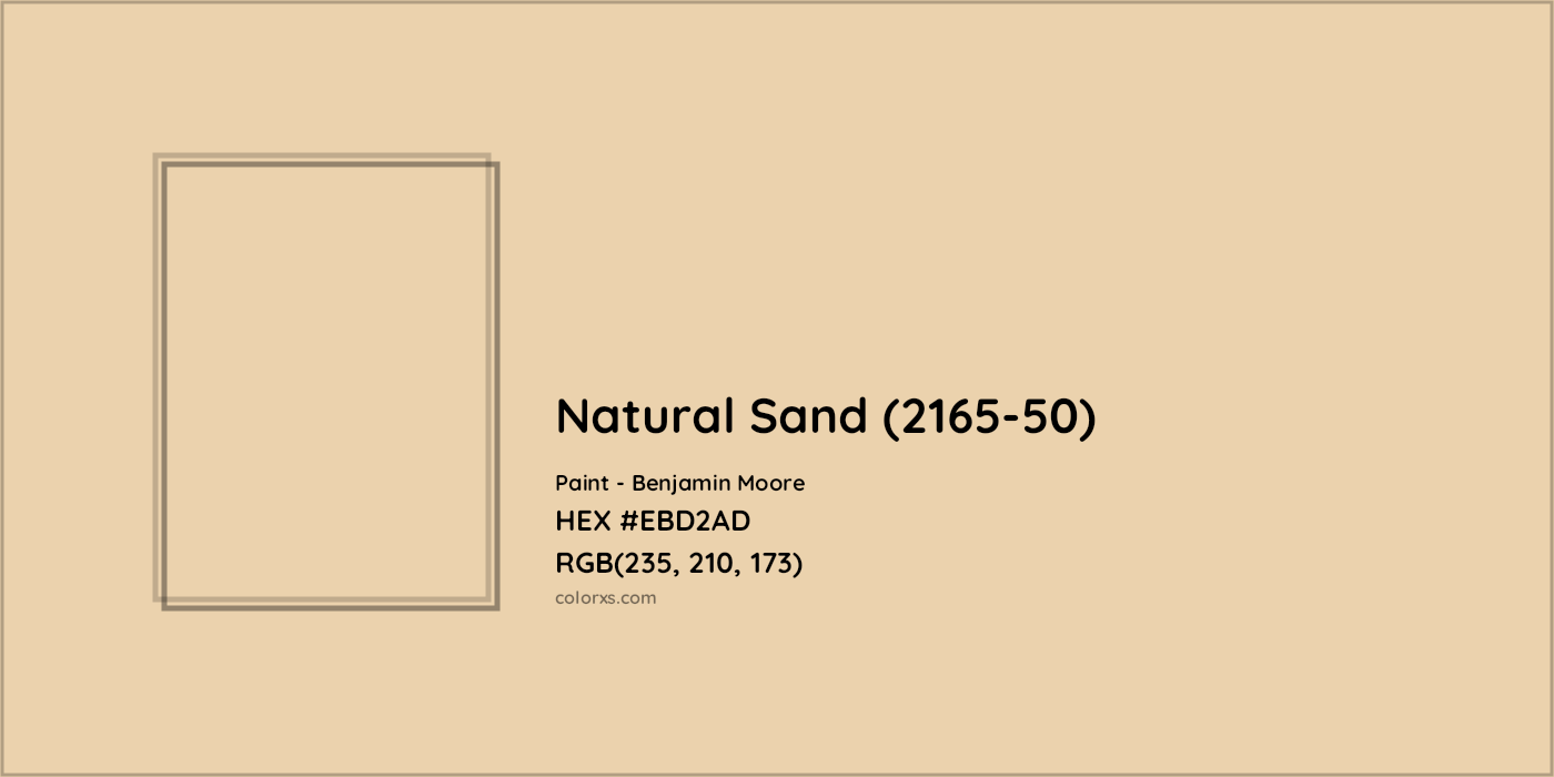 HEX #EBD2AD Natural Sand (2165-50) Paint Benjamin Moore - Color Code