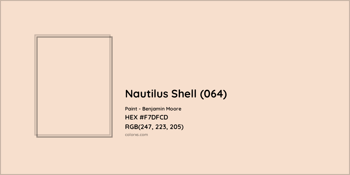 HEX #F7DFCD Nautilus Shell (064) Paint Benjamin Moore - Color Code