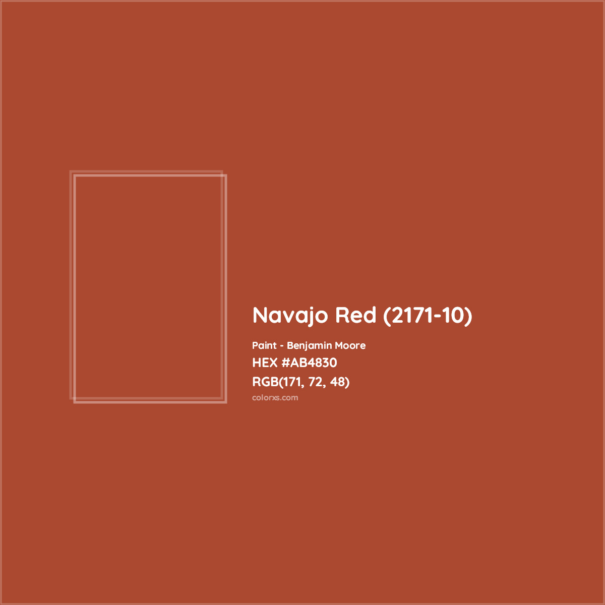 HEX #AB4830 Navajo Red (2171-10) Paint Benjamin Moore - Color Code